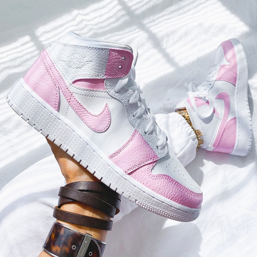 Nike custom air jordan 1 mid sneakers